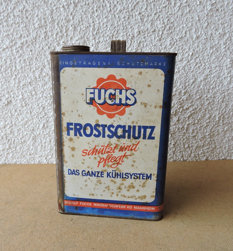 Alte blechdose oldtimer fuchs - blechdose,