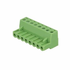 5x Systemklemme Stecker-Klemmleiste, RM5,08, 2,5mm², 12A/250V, grün, 8-polig