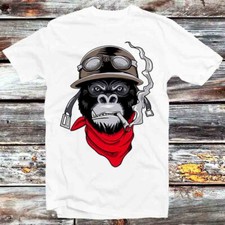 Monkey Gangsta Biker Heavy Metal Rock Punk T-Shirt B835