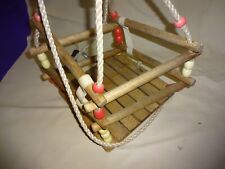 Holzschaukel Kinderschaukel  massiv 70/80er 30-30 cm