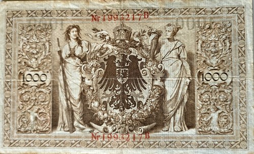 1000 reichsmark schein 1910 - reichsmark,