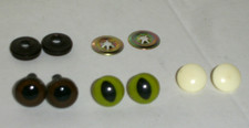 3 Paar Augen Rest braun grün weiss Katzenaugen Kunststoffaugen Sicherheitsaugen