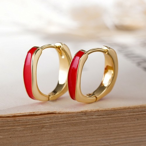 Creolen gold ohrringe emaille - ohrringe,