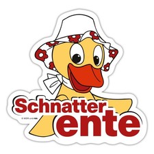 Sandmännchen Schnatterinchen Schnatterente Aufkleber Sticker, max. 10 x 10 cm