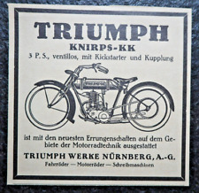 Triumph Knirps - KK , Triumph Werke Nürnberg , Alte Reklame , 1925 , (A27)