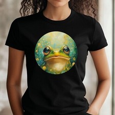 T-Shirt Frauen Frosch Portrait