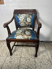 1 Historismus Armlehnstuhl Sessel  Stuhl Schlangen Kopf Geschnitzt Eiche Thron