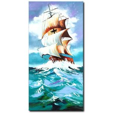 NOVAARTE Acryl Bild Gemälde Segelschiff Abstrakte Malerei Moderne Kunst ORIGINAL