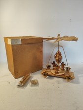 Tischpyramide Pyramide Blank Faltenrock Engel Musikanten Spanbaum Natur OVP