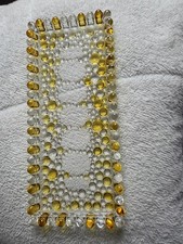 Walther Glas Kuchenplatte, Stollenplatte Bolero, Gelb Bubbles 33 x 15 cm