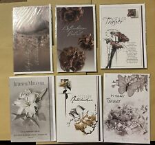 Trauerkarten mit Umschlag Beileidskarten 6 Stück verschiedene Motive /H2A6K1 U20