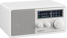 Sangean WR-11 BT Retro-Radio Echtholz-Gehäuse Mattweiß