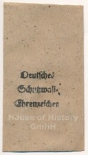 138091: Verleihungstüte zum "DEUTSCHES SCHUTZWALL EHRENZEICHEN" Carl Poellath