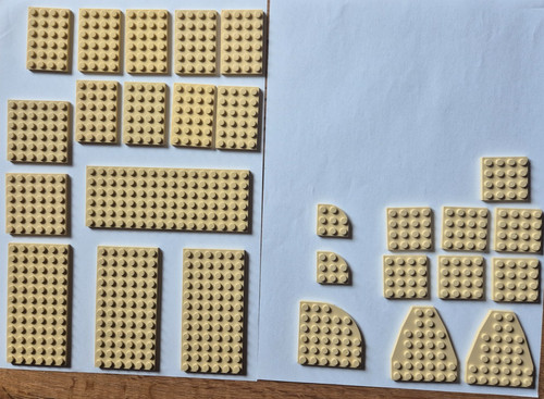 Lego beige platten groß - platten,