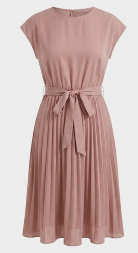 Damen midi plissee - midi, rosa