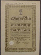 Berliner Pfandbrief-Amt 4,5 % Pfandbrief  200 RM 1940