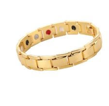 Luxus Armband Edelstahlkette Armkette Silber Gold für Herren Damen Magnetarmband