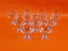 Vintage Glas Gläser 9 Stück Coca Cola 0,3 L  Schwenker Goldrand