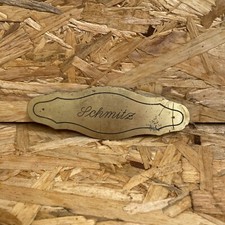 Namensschild Schmitz Türe Klingel Messing Optik Klingelschild 