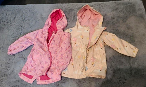 Mädchen regenjacke mit - 2x,