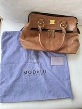 Modalu London Pippa Bag Handtasche Tasche dunkelbeige/braun Leder