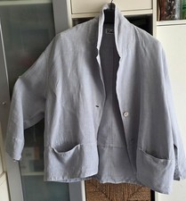 Yisha hellgraue jacke leinen - jacke,