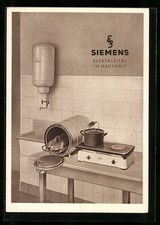 Siemens Elektronischer Herd, Boiler und Ofen, Ansichtskarte 