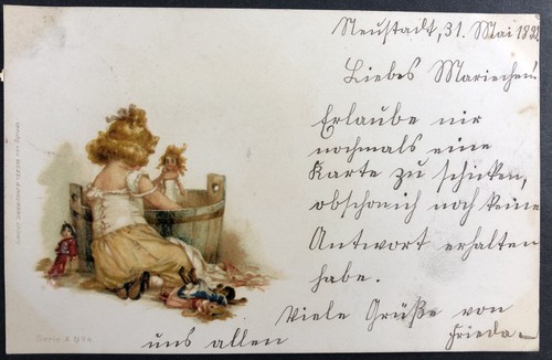 Entzückende frühe litho - ak,