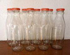 8 St. Glasflaschen 500ml Glas Flaschen Saft Milch 0,5l neutral Twist-Off Deckel