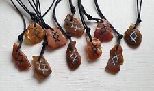 Anhänger Rune  Ingwaz Inguz Bernstein Wikinger K32.22 Zauber Magie Glücksbringer