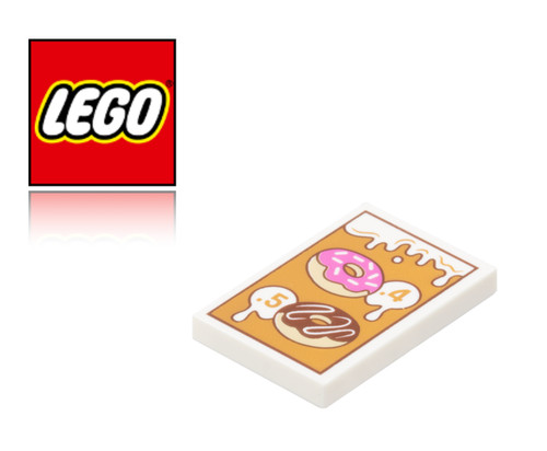 Lego donut dekorierte fliese - donut,
