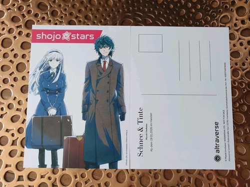 Postkarte schnee tinte anime - schnee,