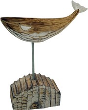 Geschnitzte holzfigur wal - holzfigur,