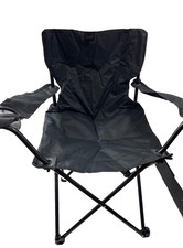 Big Dean Faltstuhl Campingstuhl mit Getränkehalter schwarz 51x46x80cm 3Stk.
