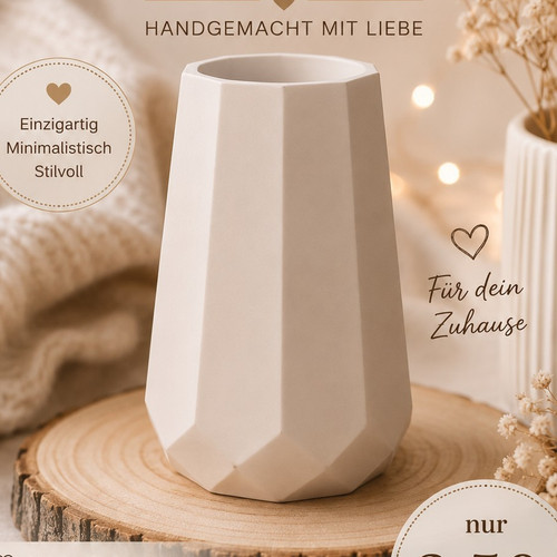 Weiße vase minimalistisch - vase,,