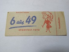 6 aus 49 Sportfest-Toto - seltener alter DDR Lotto Schein