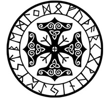 Aufkleber "Vegvisir / Hammer"