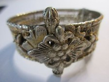 antikes, filigranes Jugenstil Armband Armreif, 800er Silber, Handarbeit, 19,5 cm