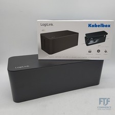 LogiLink KAB0062 - Kabelbox groß (407 x 157 x 133,5 mm) - kleiner Riss- schwarz