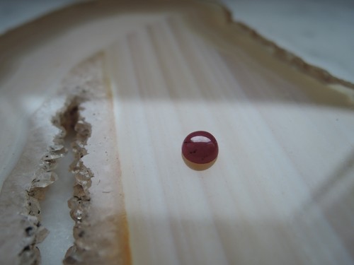 Echter rubin rund cabochon - rubin,