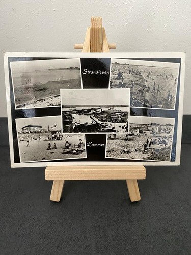 Vintage postkarte strandleven - postkarte,