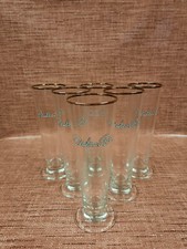 Pinkus Pils 6x Bierglas 0,3 l Stange Spezialität Bergamo weißer Eichstrich