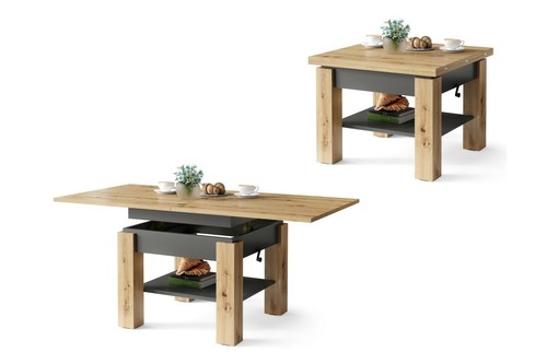 Couchtisch 75x75 150 - couchtisch, 75x75-150