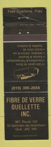 Matchbook cover fibre - cover,