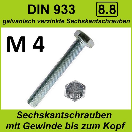 Din 933 8 - m, sechskant