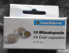 10 Münzkapseln , Größe 25 mm Leuchtturm
