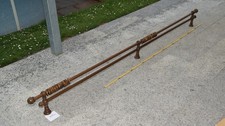 Gardinenstangen 28 mm Durchmesser 2-läufig 2,7 m Eiche Rustikal