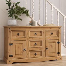 Corona Sideboard 2-türig 5 Schubladen großer Schrank mexikanische massive Kiefer