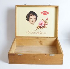 #10127b - Alte Holzkiste - Werbung für Trumpf Tafelschokolade/Pralinen um 1950