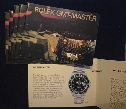 Rolex gmt master booklet - gmt,